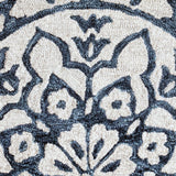 2’ x 4’ Navy and White Decorative Hearth Rug