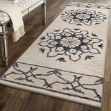 2’ x 7’ Navy and White Decorative Runner Rug