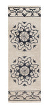 2’ x 7’ Navy and White Decorative Runner Rug