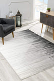 2’ x 10’ Black Transitional Striped Runner Rug