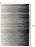 2’ x 13’ Black Transitional Striped Runner Rug