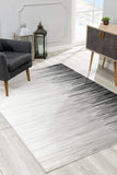 4’ x 6’ Black Transitional Striped Area Rug