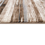 2’ x 4’ Beige Rustic Strokes Area Rug