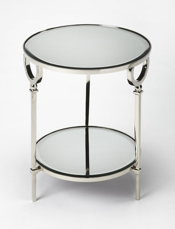 Butler Specialty Jolene Metal & Mirror End Table 3940140