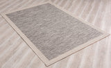 3’ x 10’ Sand and Gray Distressed Border Area Rug