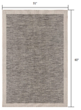 3’ x 5’ Sand and Gray Distressed Border Area Rug