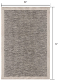 3’ x 6’ Sand and Gray Distressed Border Area Rug