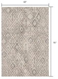 5’ x 8’ Ivory Boho Chic Berber Area Rug