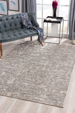 5’ x 8’ Ivory and Gray Modern Weathered Area Rug