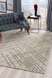 3’ x 10’ Sage Abstract Linework Runner Rug