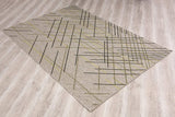 3’ x 10’ Sage Abstract Linework Runner Rug