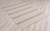 3’ x 10’ Ivory Transitional Striped Runner Rug