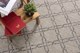 3’ x 10’ Gray Geometric Lattice Runner Rug