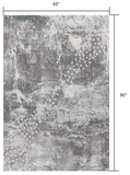 4’ x 6’ Gray Distressed Abstract Area Rug