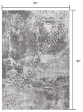 5’ x 8’ Gray Distressed Abstract Area Rug