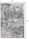 7’ x 10’ Gray Distressed Abstract Area Rug