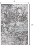 8’ x 11’ Gray Distressed Abstract Area Rug