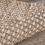 2’ x 3’ Tan and Navy Checkered Scatter Rug