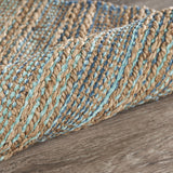 2’ x 3’ Teal and Tan Interwoven Scatter Rug