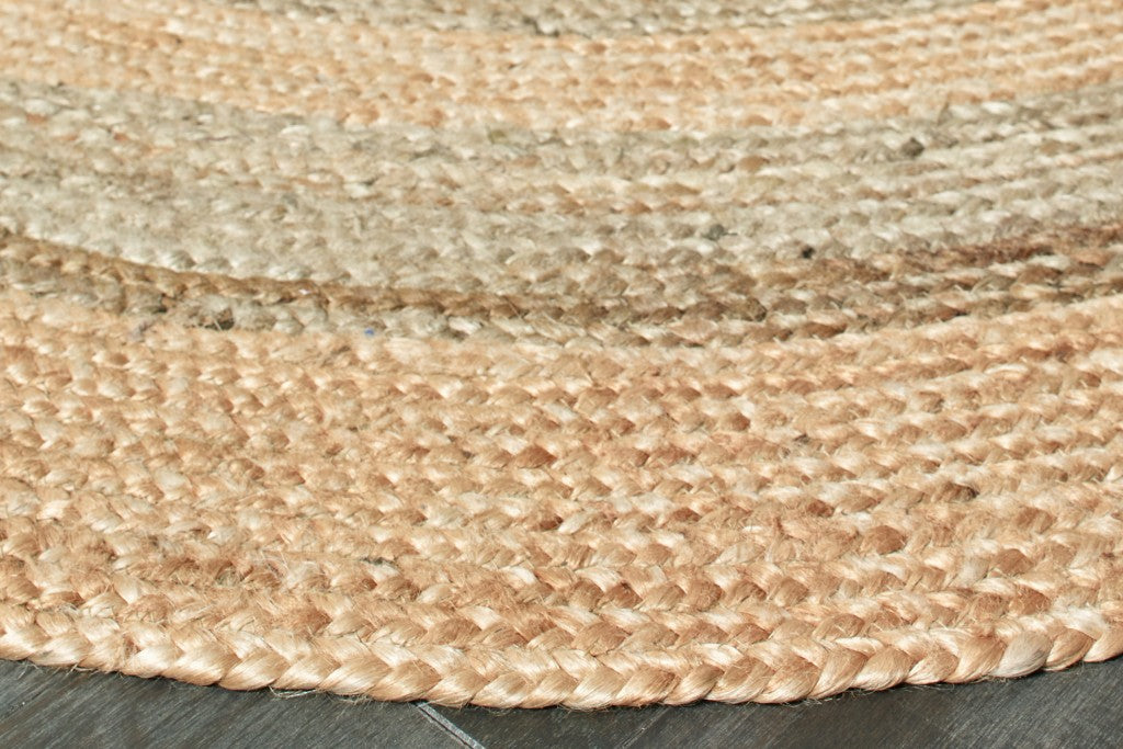 Two Toned Natural Jute Area Rug