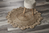 Bleached and Natural Spiral Boutique Jute Rug