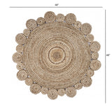 Bleached and Natural Spiral Boutique Jute Rug