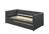 Romona Contemporary Daybed & Trundle Gray Fabric 39455-ACME