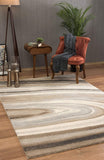 Cream and Tan Abstract Marble Area Rug