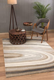 5’ x 8’ Cream and Tan Abstract Marble Area Rug