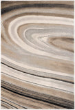 5’ x 8’ Cream and Tan Abstract Marble Area Rug