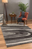 Dark Gray Abstract Illusional Area Rug