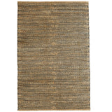 5’ x 8’ Gray and Natural Braided Striped Area Rug