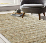 8’ x 10’ Blue and Natural Braided Jute Area Rug