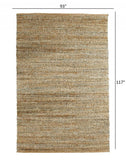 8’ x 10’ Blue and Natural Braided Jute Area Rug