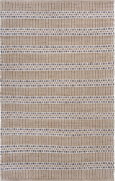 Tan and Gray Detailed Grid Scatter Rug – English Elm