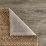 8’ x 10’ Natural Toned Chevron Pattern Area Rug