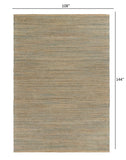 9’ x 12’ Tan and Blue Undertone Striated Area Rug