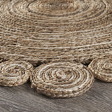 8’ Round Natural Coiled Area Rug