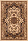 5’ x 8’ Cream and Black Decorative Area Rug