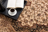 7’ x 9’ Cream and Black Decorative Area Rug