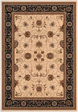 2’ x 13’ Cream and Black Decorative Runner Rug