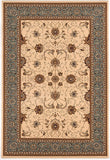 2’ x 13’ Cream and Blue Traditional Runner Rug