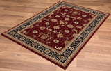 2’ x 4’ Red and Black Ornamental Area Rug