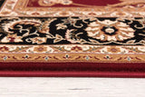 4’ x 6’ Red and Black Ornamental Area Rug