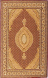 2’ x 4’ Red and Beige Medallion Area Rug