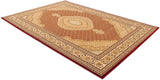 3’ x 6’ Red and Beige Medallion Area Rug