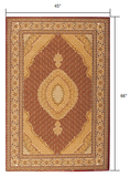 4’ x 6’ Red and Beige Medallion Area Rug