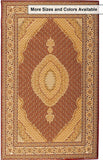 5’ x 8’ Red and Beige Medallion Area Rug
