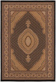 2’ x 20’ Black and Beige Medallion Runner Rug