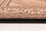 3’ x 10’ Black and Beige Medallion Runner Rug